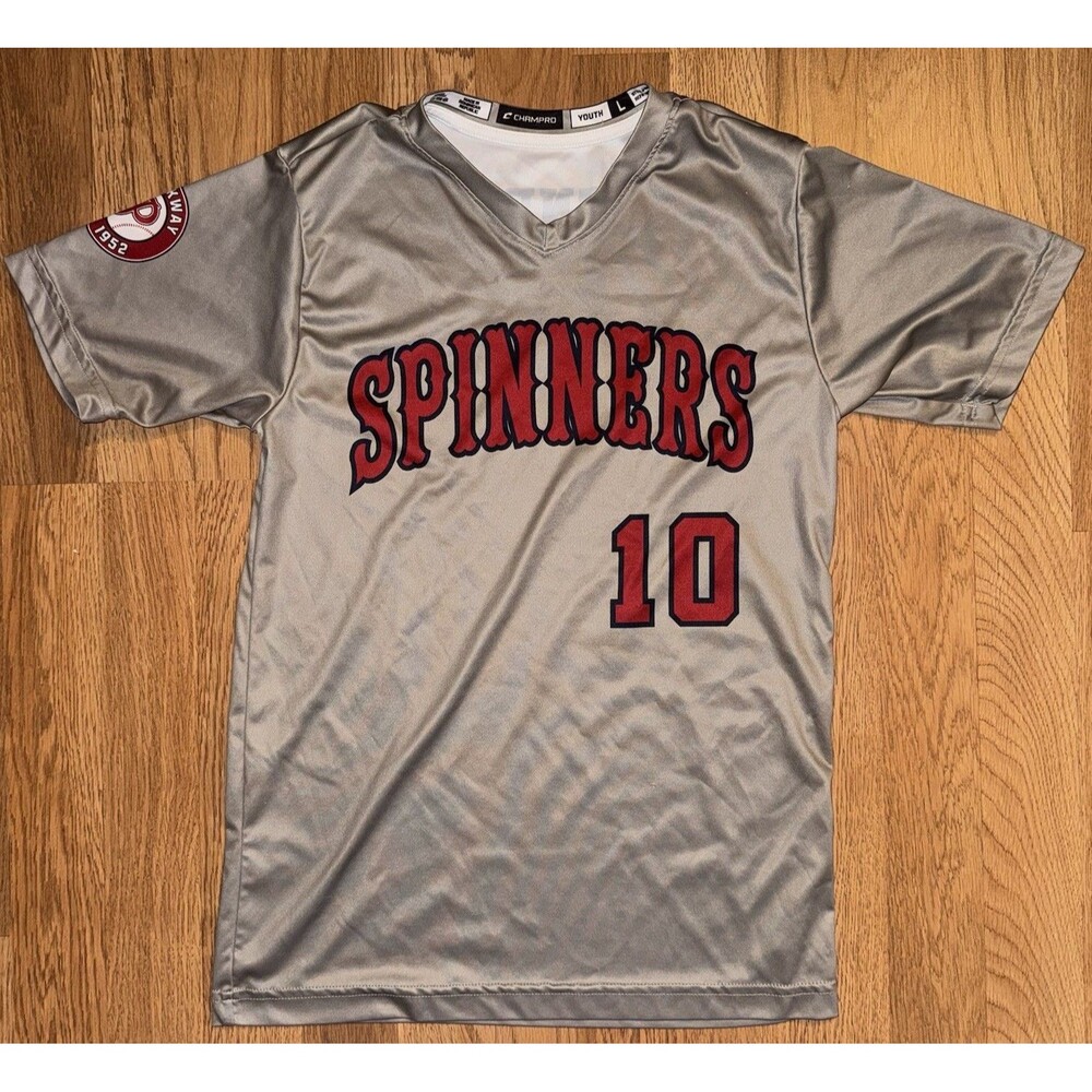 Lowell Spinners #10 Youth Large Baseball Jersey Friends of Mike Rush Champro